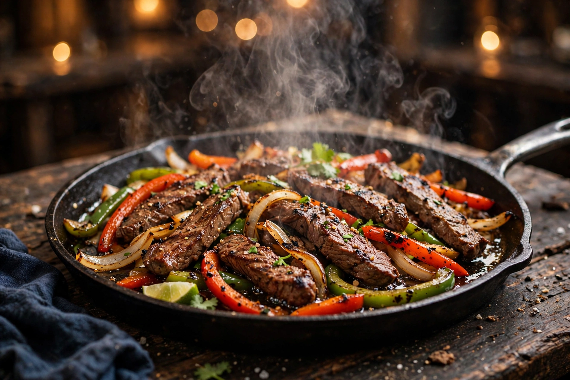 Sizzling fajitas