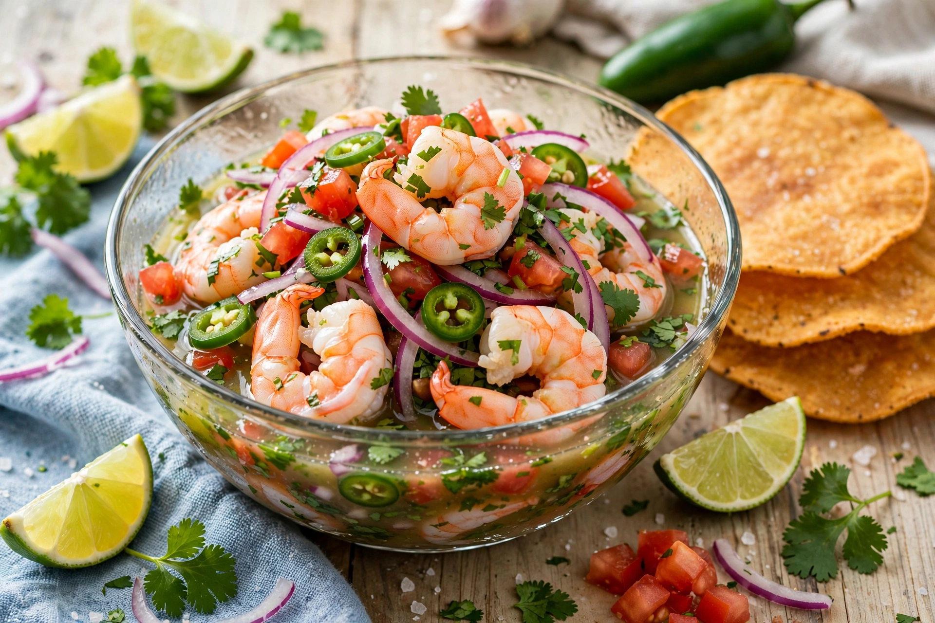 Fresh shrimp ceviche
